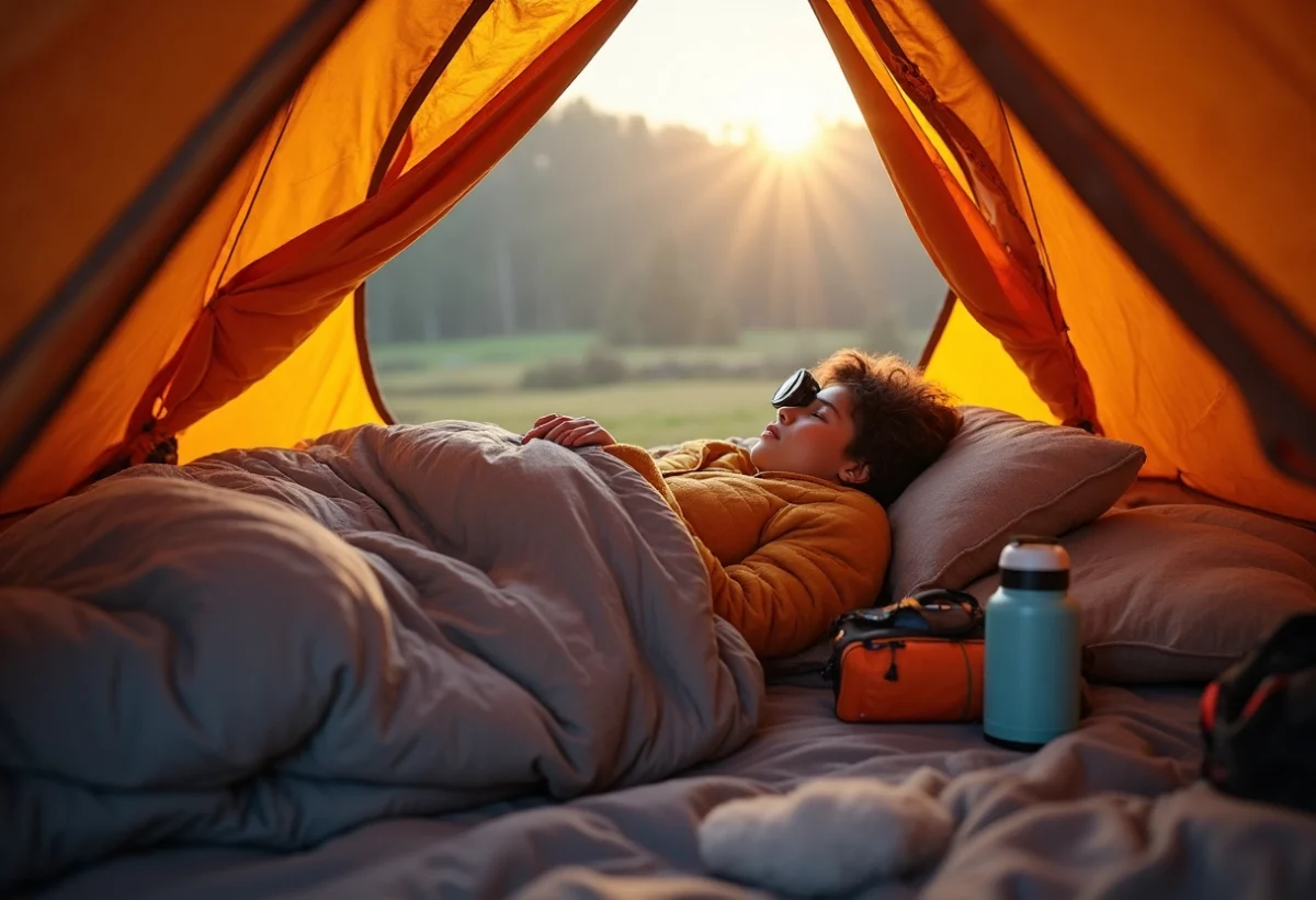 Équipement essentiel pour le confort dans un sac de couchage de camping