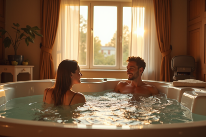 Suite chaleureuse en Alsace avec jacuzzi privé et vue